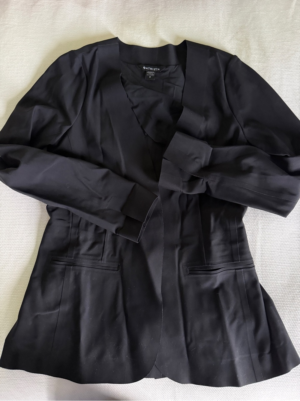 Athleta Black Open-Front Blazer, sz 8